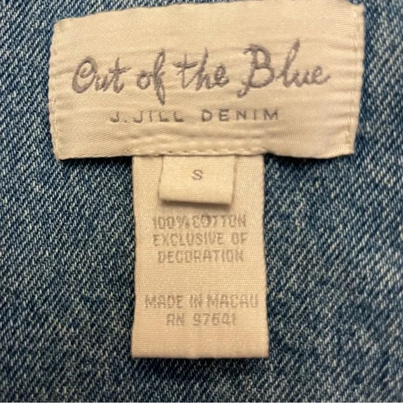 J. Jill Out of the Blue Denim Jean Jacket.  Size S - Picture 5 of 6